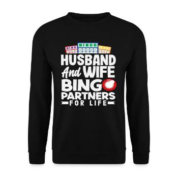 Bingo Player Spouse Forever - Unisex Sweatshirt - black - Front - Alina (178cm) & Michal (187cm)