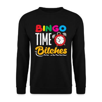 L’heure du bingo pour les joueurs de bingo - Sweat-shirt Unisexe - noir - Devant - Alina (178cm) & Michal (187cm)
