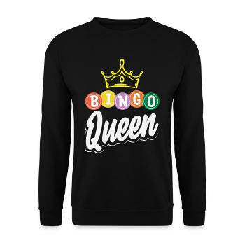 Couronne de joueur de Bingo Queen - Sweat-shirt Unisexe - noir - Devant - Alina (178cm) & Michal (187cm)