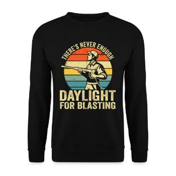 Never Enough Hochdruckreiniger Dampfreiniger retro - Unisex Pullover - Schwarz - Vorne - Alina (178cm) & Michal (187cm)