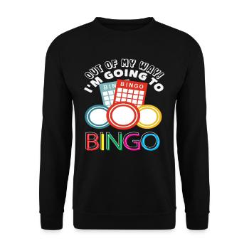Joueur de bingo hors de mon chemin ! - Sweat-shirt Unisexe - noir - Devant - Alina (178cm) & Michal (187cm)