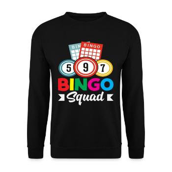 Bingo Squad pour les vrais joueurs de bingo - Sweat-shirt Unisexe - noir - Devant - Alina (178cm) & Michal (187cm)