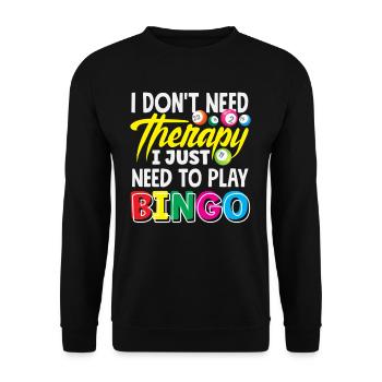 Bingo Player Therapy Not Just Bingo - Unisex Sweatshirt - black - Front - Alina (178cm) & Michal (187cm)