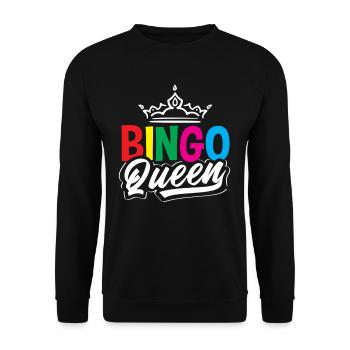 Couronne de reine de bingo pour les joueurs de bingo - Sweat-shirt Unisexe - noir - Devant - Alina (178cm) & Michal (187cm)