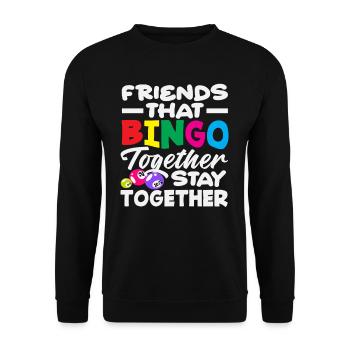 Bingo Players Friends Together Together - Unisex Sweatshirt - black - Front - Alina (178cm) & Michal (187cm)