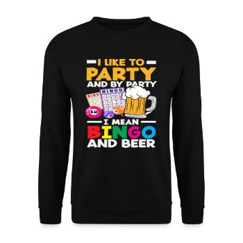 Bingo et bière pour le joueur de bingo - Sweat-shirt Unisexe - noir - Devant - Alina (178cm) & Michal (187cm)