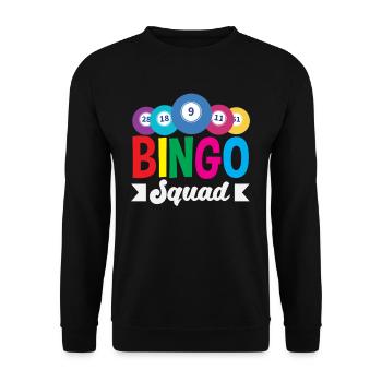 Bingo Squad pour les joueurs de bingo - Sweat-shirt Unisexe - noir - Devant - Alina (178cm) & Michal (187cm)