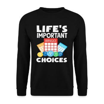 Bingo Player Vital Decisions - Unisex Sweatshirt - black - Front - Alina (178cm) & Michal (187cm)