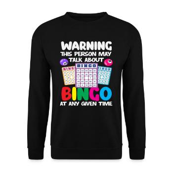Bingo Player Beware parle toujours de bingo - Sweat-shirt Unisexe - noir - Devant - Alina (178cm) & Michal (187cm)