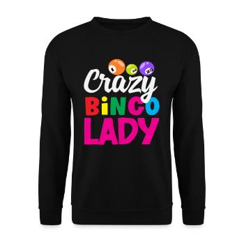 Crazy Bingo Lady Bingo Joueurs de bingo - Sweat-shirt Unisexe - noir - Devant - Alina (178cm) & Michal (187cm)