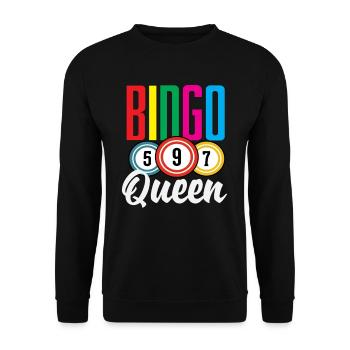 Bingo Queen pour les joueurs de bingo - Sweat-shirt Unisexe - noir - Devant - Alina (178cm) & Michal (187cm)