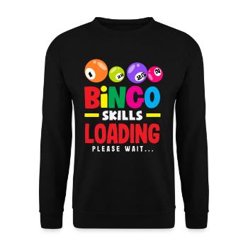 Magasin d’habiletés de bingo pour les joueurs de bingo - Sweat-shirt Unisexe - noir - Devant - Alina (178cm) & Michal (187cm)