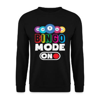 Mode bingo activé pour les joueurs de bingo - Sweat-shirt Unisexe - noir - Devant - Alina (178cm) & Michal (187cm)