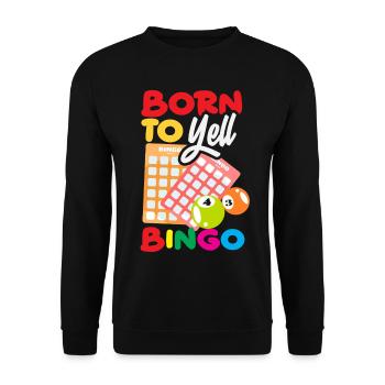 Bingo Players Born to Call - Unisex Sweatshirt - black - Front - Alina (178cm) & Michal (187cm)