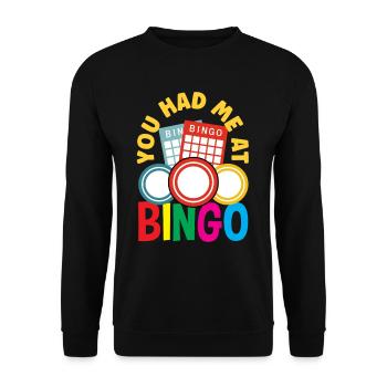 Vous m’avez déjà eu au bingo - Sweat-shirt Unisexe - noir - Devant - Alina (178cm) & Michal (187cm)