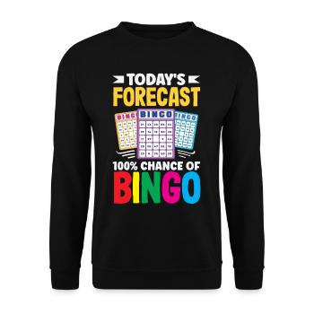 100 % de chances de prédiction de bingo - Sweat-shirt Unisexe - noir - Devant - Alina (178cm) & Michal (187cm)