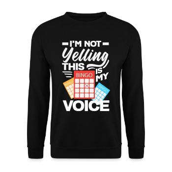 Bingo Voice Don't Shout - Unisex Sweatshirt - black - Front - Alina (178cm) & Michal (187cm)