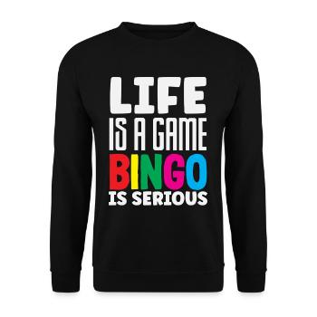 Le bingo est un jeu sérieux pour les fans - Sweat-shirt Unisexe - noir - Devant - Alina (178cm) & Michal (187cm)