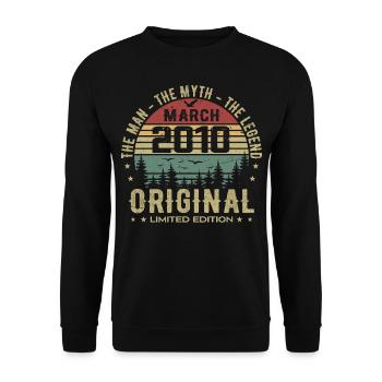 Gift for the 15th Anniversary Original March 2010 - Unisex Sweatshirt - black - Front - Alina (178cm) & Michal (187cm)