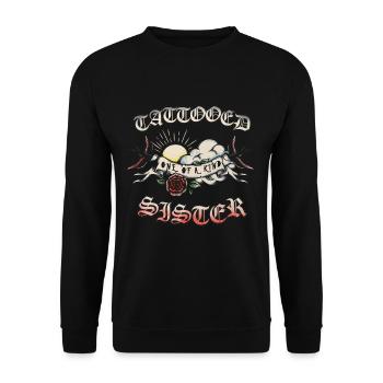 Tatoué Unique Sister Tattoo Women - Sweat-shirt Unisexe - noir - Devant - Alina (178cm) & Michal (187cm)