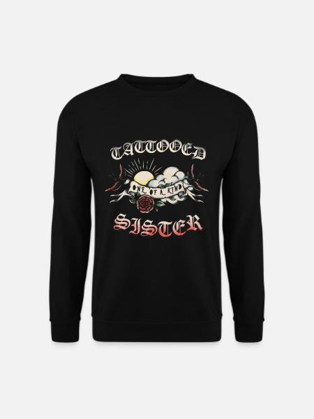 Tätowierte Einzigartige Schwester Tattoo Frauen - Unisex Pullover - Schwarz