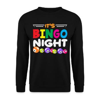 Soirée bingo avec des numéros colorés - Sweat-shirt Unisexe - noir - Devant - Alina (178cm) & Michal (187cm)