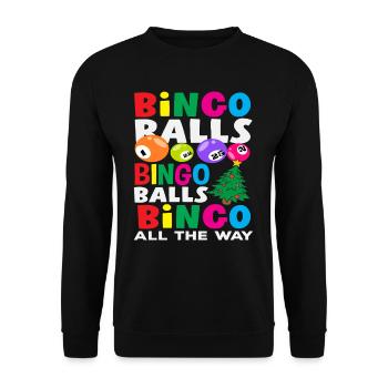 Boules de bingo Bingo tout le chemin amusant - Sweat-shirt Unisexe - noir - Devant - Alina (178cm) & Michal (187cm)