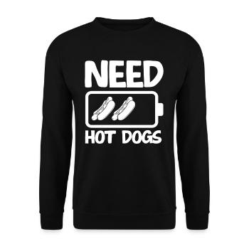 Les amateurs de hot-dogs ont besoin de hot-dogs - Sweat-shirt Unisexe - noir - Devant - Alina (178cm) & Michal (187cm)