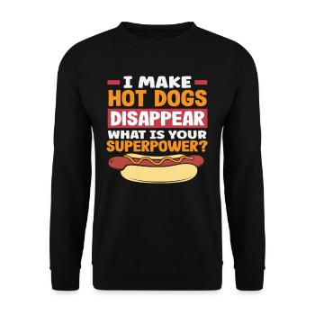 Les amateurs de hot-dogs font disparaître les hot-dogs - Sweat-shirt Unisexe - noir - Devant - Alina (178cm) & Michal (187cm)