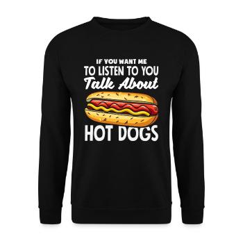Conversations d’amateurs de hot-dogs Hot-dogs - Sweat-shirt Unisexe - noir - Devant - Alina (178cm) & Michal (187cm)