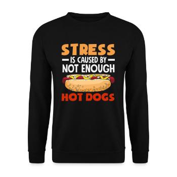 Stress causé par un nombre insuffisant de hot-dogs - Sweat-shirt Unisexe - noir - Devant - Alina (178cm) & Michal (187cm)