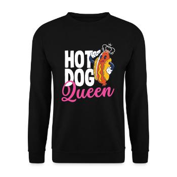 Reine du hot-dog pour les amateurs de hot-dogs - Sweat-shirt Unisexe - noir - Devant - Alina (178cm) & Michal (187cm)