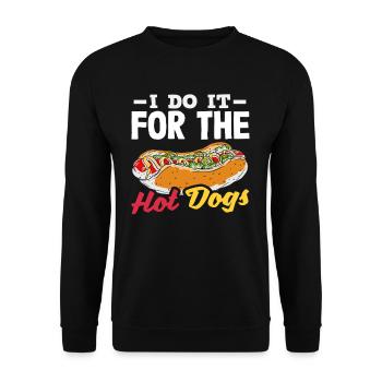 Je le fais pour les amateurs de hot-dogs - Sweat-shirt Unisexe - noir - Devant - Alina (178cm) & Michal (187cm)
