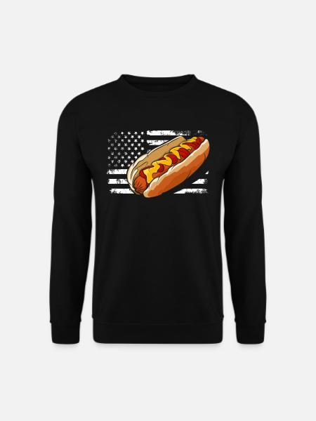Hot Dog Lover American Flair - Unisex Sweatshirt - black