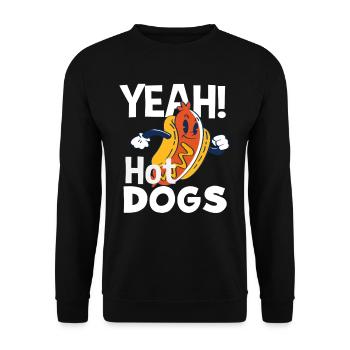 Hot-dogs pour les amateurs de hot-dogs - Sweat-shirt Unisexe - noir - Devant - Alina (178cm) & Michal (187cm)