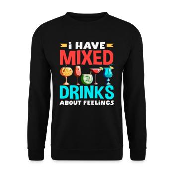 Ich Habe Gemischte Gefühle Über Barmixer - Unisex Pullover - Schwarz - Vorne - Alina (178cm) & Michal (187cm)