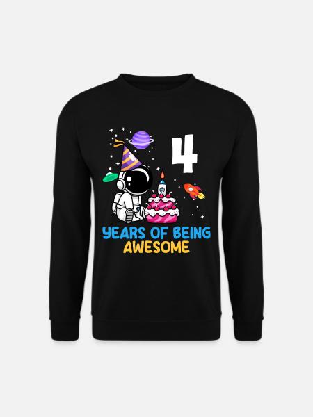 Four years of astronaut adventures - Unisex Sweatshirt - black