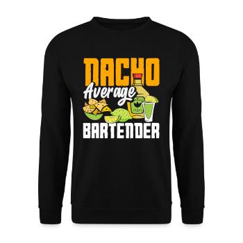 Nacho Average Bartender Saying Design - Sweat-shirt Unisexe - noir - Devant - Alina (178cm) & Michal (187cm)