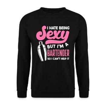 Je suis barmaid et sexy - Sweat-shirt Unisexe - noir - Devant - Alina (178cm) & Michal (187cm)