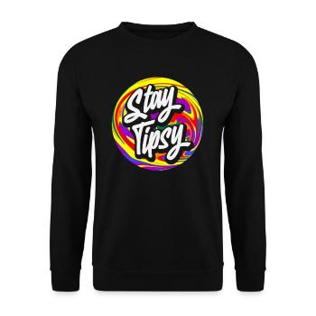 Stay Tipsy Bartender Artwork - Unisex Sweatshirt - black - Front - Alina (178cm) & Michal (187cm)