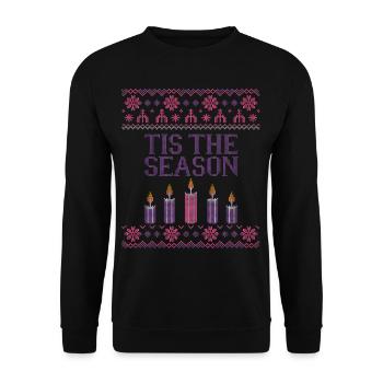 Tis The Season Advent Lenten Season Christmas - Unisex Pullover - Schwarz - Vorne - Alina (178cm) & Michal (187cm)