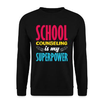 Le conseil scolaire est mon superpouvoir - Sweat-shirt Unisexe - noir - Devant - Alina (178cm) & Michal (187cm)