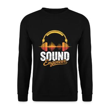 Sound Audio Engineer - Unisex Pullover - Schwarz - Vorne - Alina (178cm) & Michal (187cm)