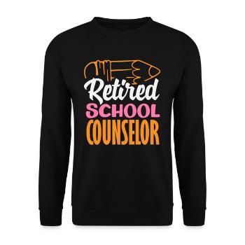 Pensionierter Schulberater Humorvolle Erinnerung - Unisex Pullover - Schwarz - Vorne - Alina (178cm) & Michal (187cm)