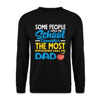 Manche Nennen Mich Schulberater Papa - Unisex Pullover - Schwarz - Vorne - Alina (178cm) & Michal (187cm)