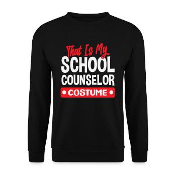 Das Ist Mein Schulberater Kostüm - Unisex Pullover - Schwarz - Vorne - Alina (178cm) & Michal (187cm)