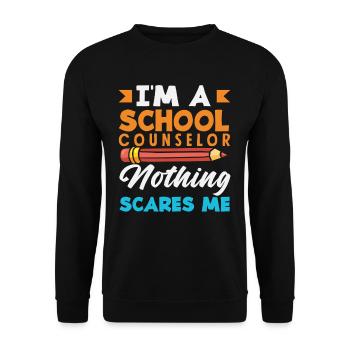 Ich Bin Schulberater Nichts Schockt Mich - Unisex Pullover - Schwarz - Vorne - Alina (178cm) & Michal (187cm)