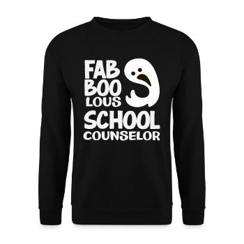 Fab Boo Lou's School Counselor Spirit - Unisex Sweatshirt - black - Front - Alina (178cm) & Michal (187cm)