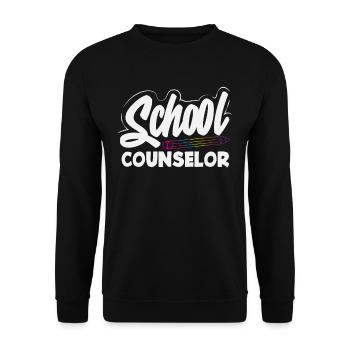 Schulberater Inspiration Bunt - Unisex Pullover - Schwarz - Vorne - Alina (178cm) & Michal (187cm)