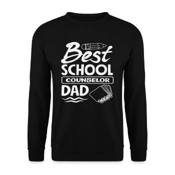Bester Schulberater Papa - Unisex Pullover - Schwarz - Vorne - Alina (178cm) & Michal (187cm)